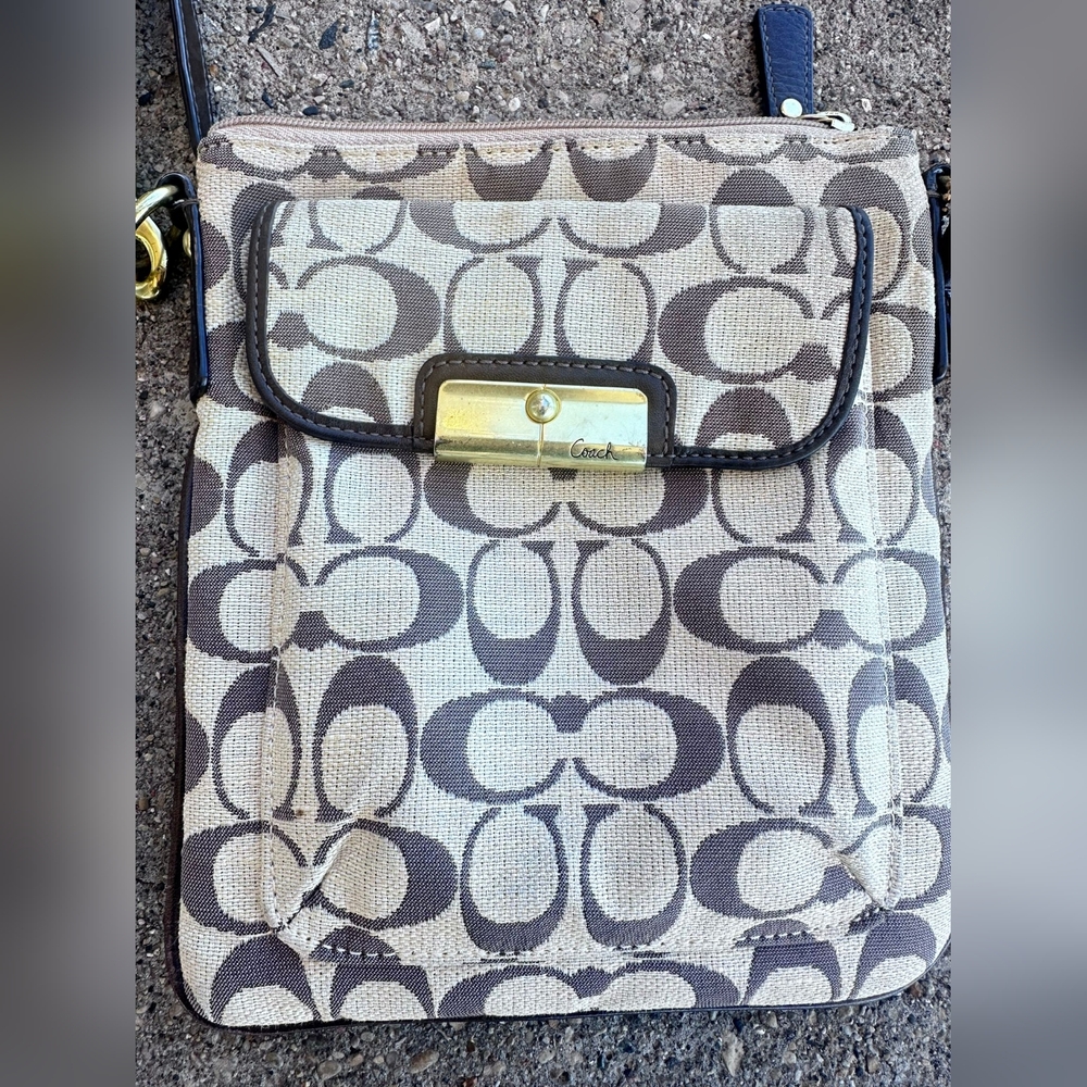 Coach Gray Signature Crossbody Bag